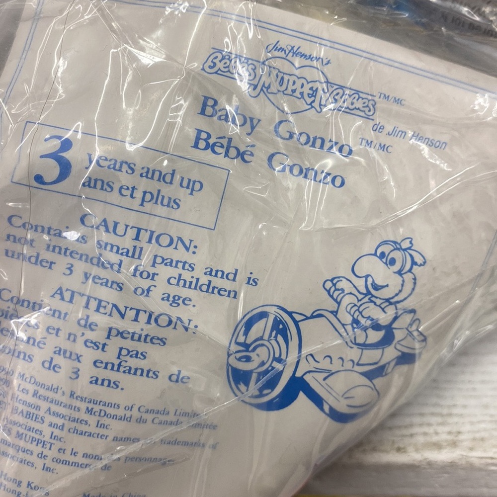 Baby Gonzo Muppet Babies Vintage McDonalds Toy NIB,